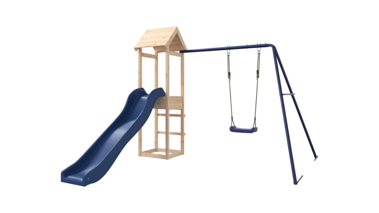 vidaXL Solid Pine Wood Outdoor Playset - 238 x 259 x 194cm