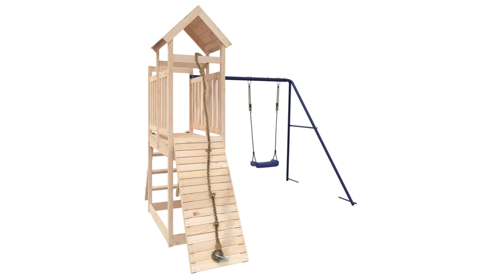vidaXL Solid Wood Pine Outdoor Playset - 242 x 248 x 214cm