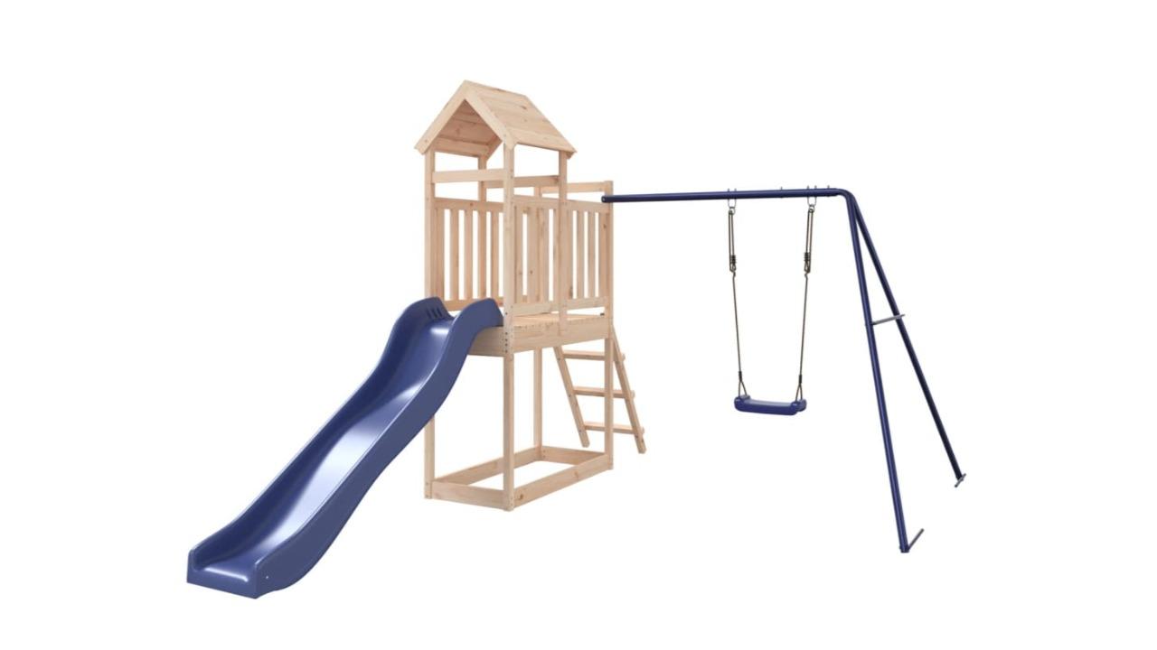 vidaXL Solid Pine Wood Outdoor Playset - 242 x 304 x 214cm