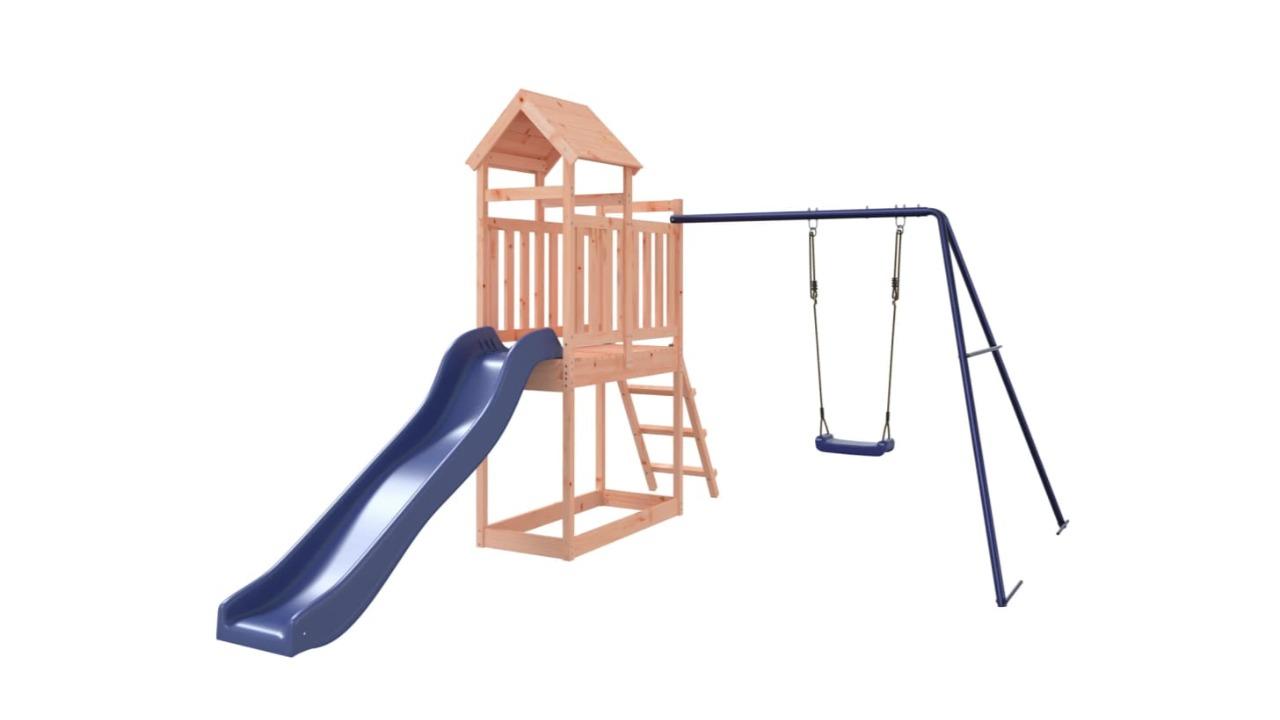 vidaXL Solid Douglas Wood Outdoor Playset - 242 x 304 x 214cm