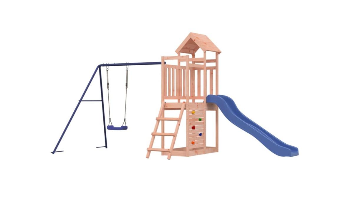 vidaXL Solid Douglas Wood Outdoor Playset - 375 x 186 x 214cm