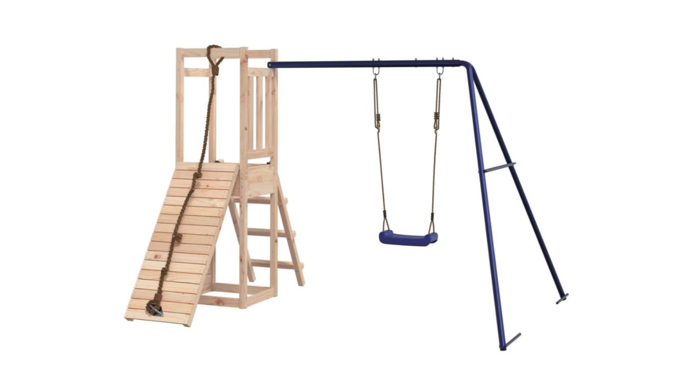 vidaXL Solid Pine Wood Outdoor Playset - 232 x 184 x 169cm