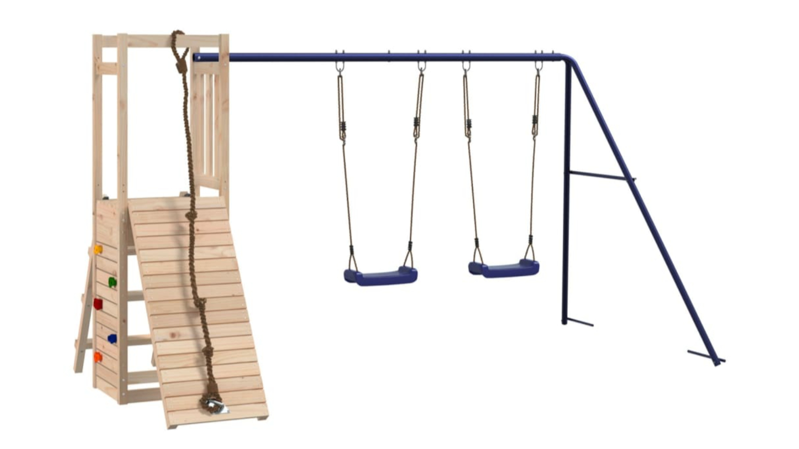 vidaXL Solid Wood Pine Outdoor Playset - 308 x 184 x 169cm