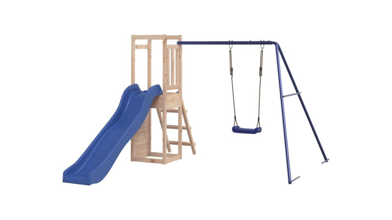 vidaXL Solid Pine Wood Outdoor Playset - 237 x 236 x 169cm