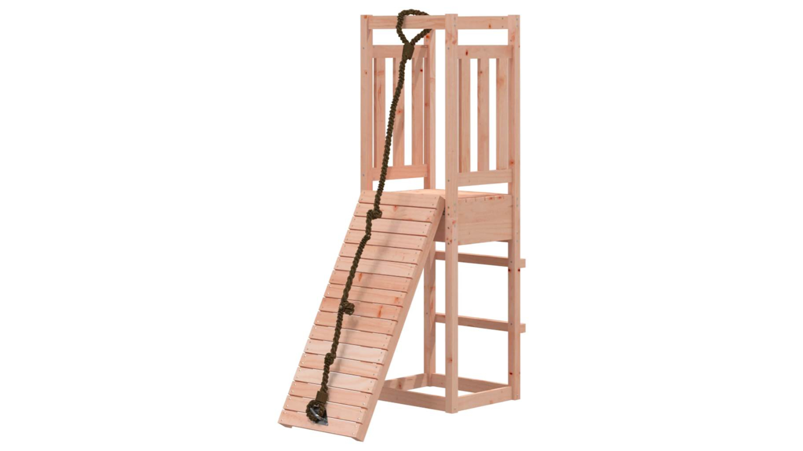 vidaXL Solid Douglas Wood Playhouse with Climbing Wall