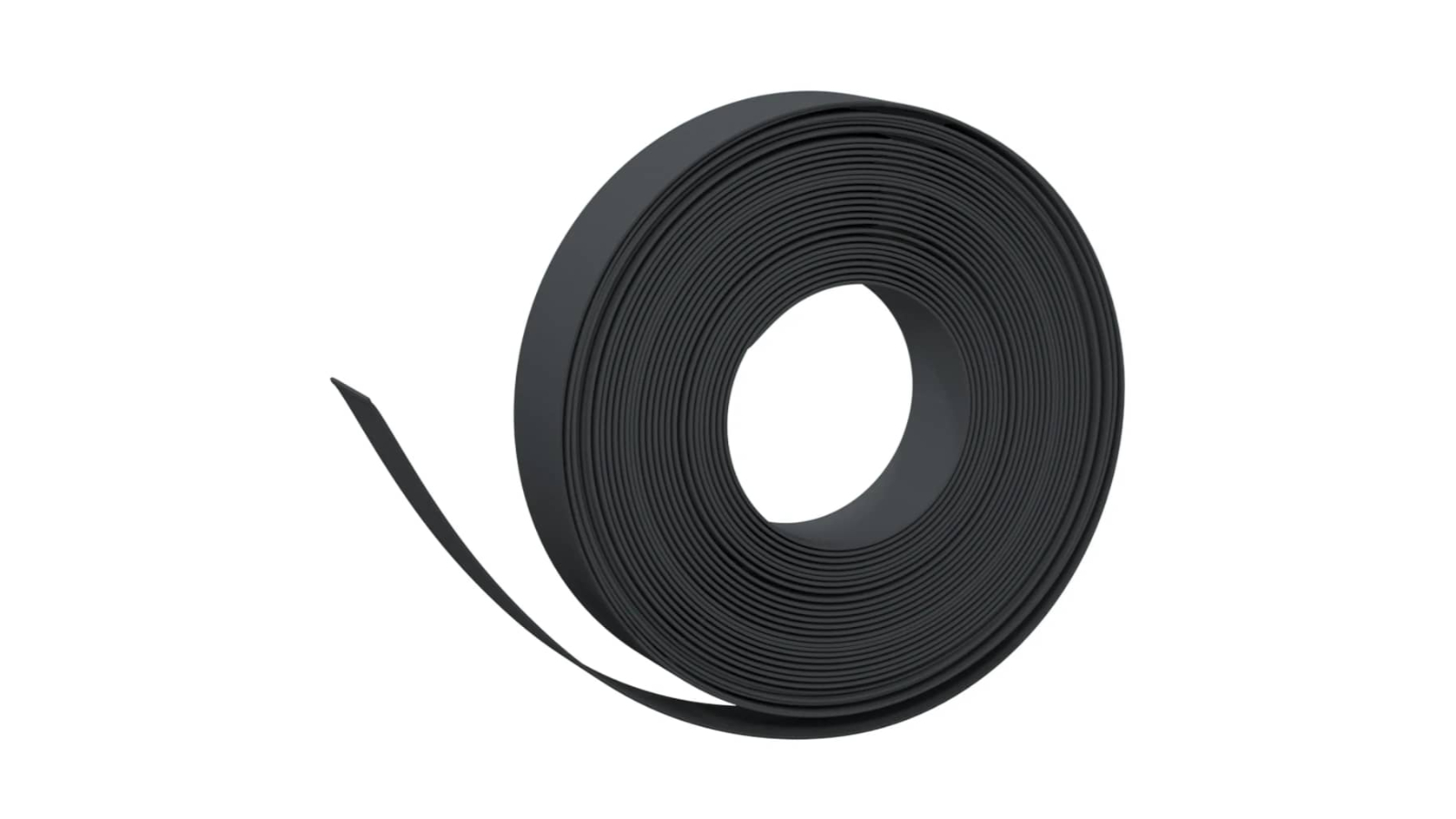 vidaXL 2 Piece Black Polyethylene Garden Edging - 1000 x 10cm