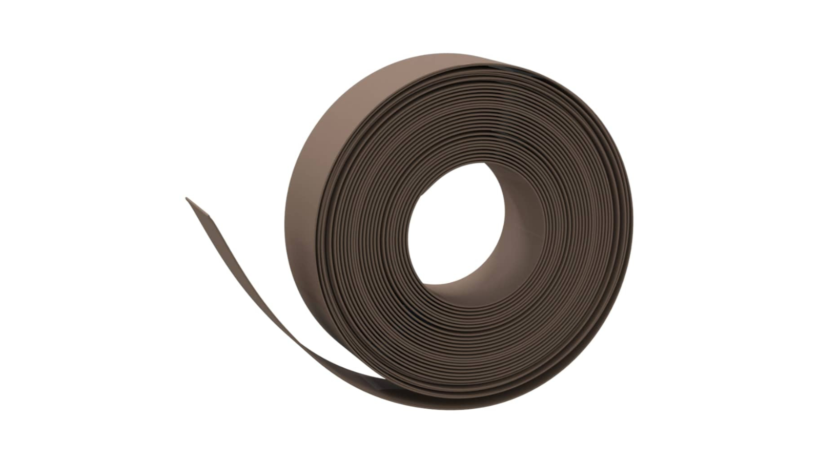 vidaXL Brown 4 Piece Polyethylene Garden Edging - 1000 x 15cm