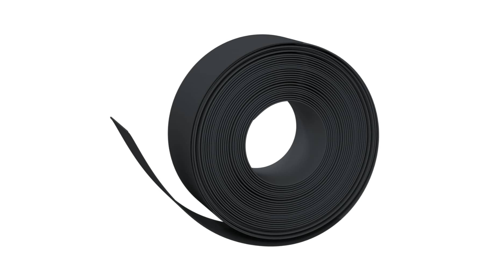 vidaXL 5 Piece Black olyethylene Garden Edging - 1000 x 20cm