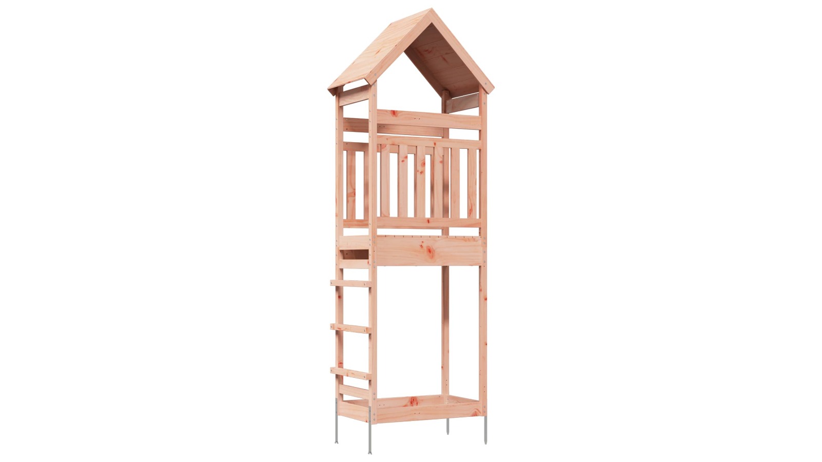vidaXL Natural Solid Douglas Wood 53 x 85 x 264cm Outdoor Wooden Play Tower