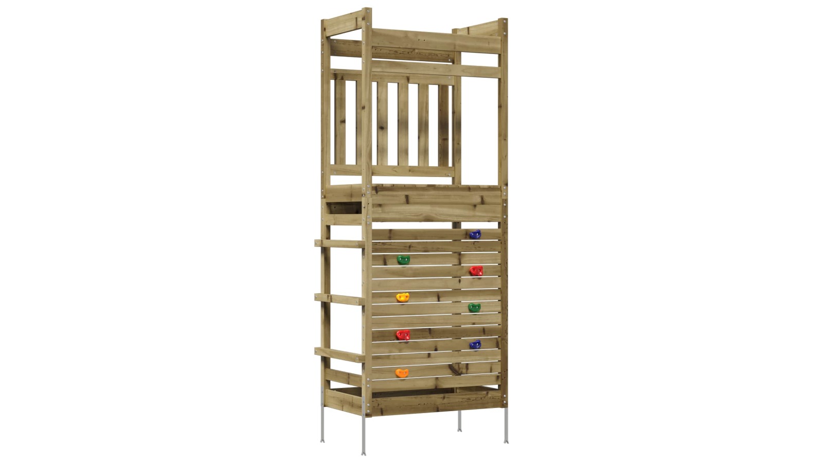 vidaXL Natural Solid Impregnated Pinewood Outdoor Play Tower