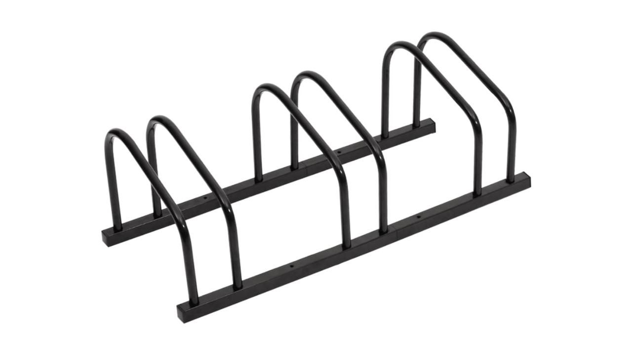 vidaXL Black Steel Bike Rack for 3 Bike