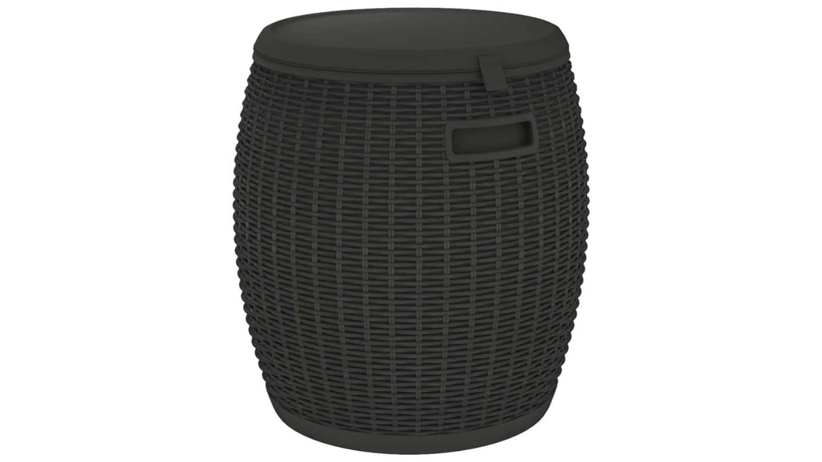 vidaXL 4-in-1 Black Polypropylene Garden Storage Box