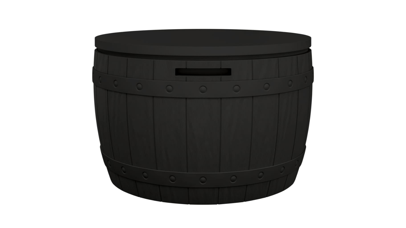 vidaXL 3-in-1 Black Polypropylene Garden Storage Box
