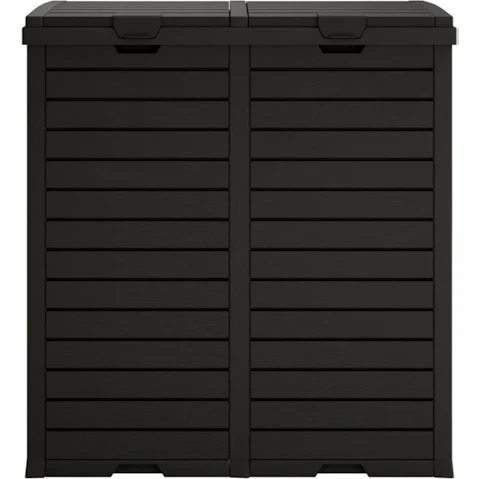 vidaXL Polypropylene 78 x 41 x 86cm Outdoor Garbage Bin - Black