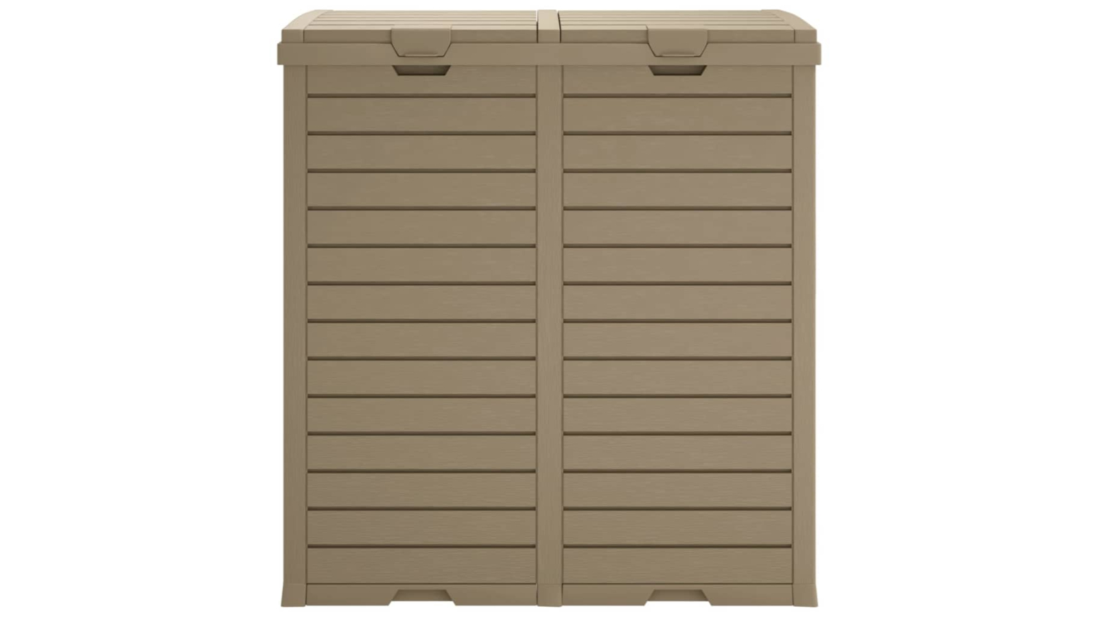 vidaXL Polypropylene 78 x 41 x 86cm Outdoor Garbage Bin - Light Brown