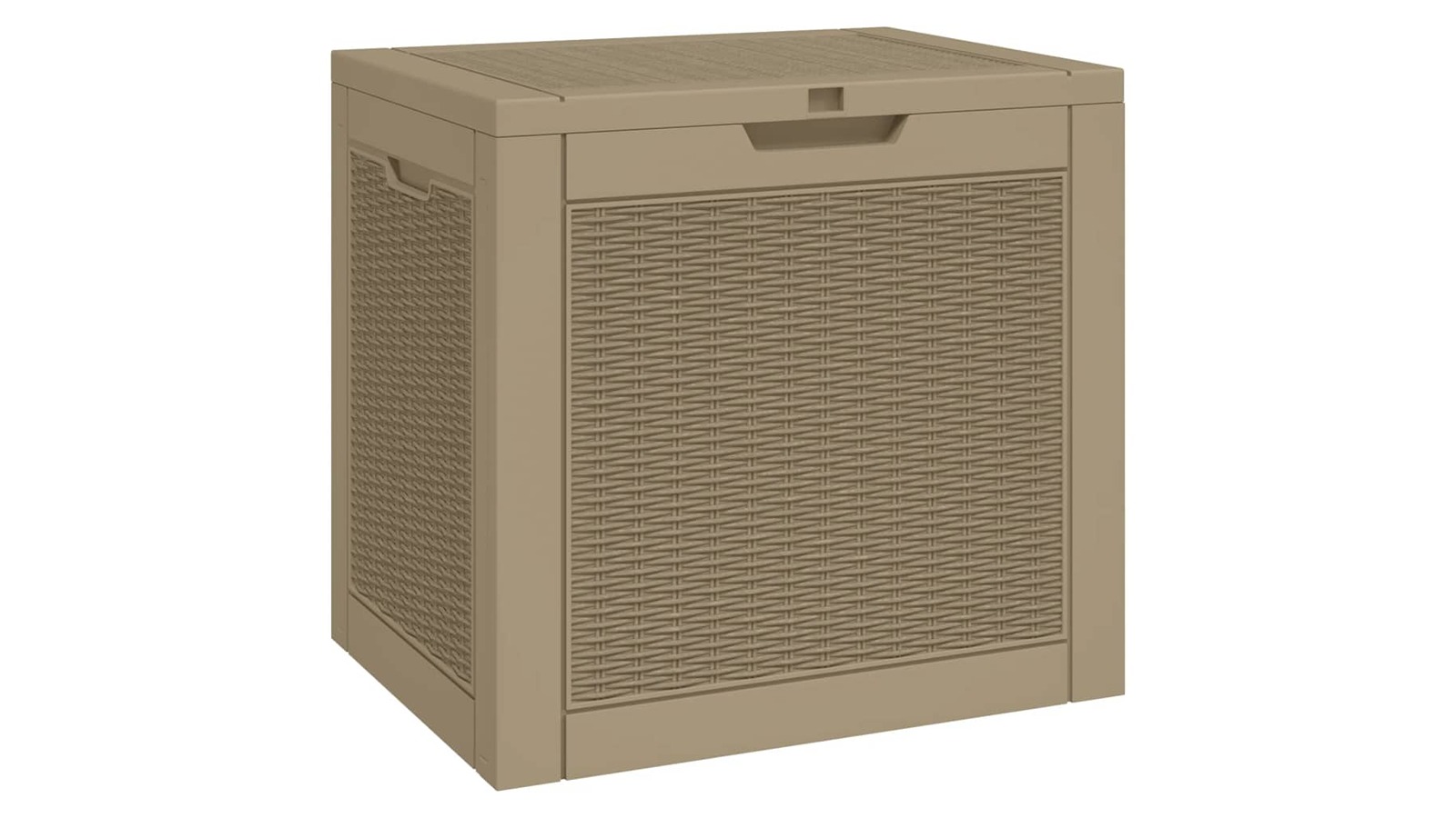 vidaXL Light Brown Polypropylene 55.5 x 43 x 53cm Garden Storage Box