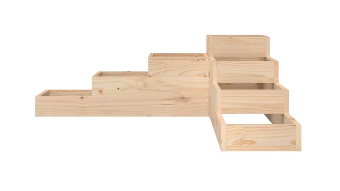 vidaXL 4-Tier Solid Pine Wood 80.5 x 79 x 36cm Garden Planter