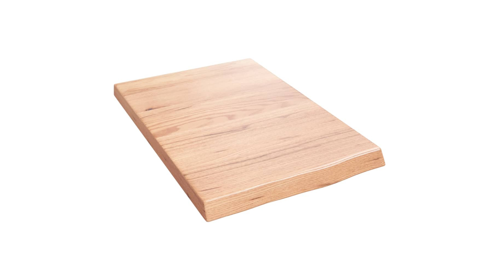 vidaXL Light Brown Treated Solid Wood Oak 40 x 60 x 2-4cm Wall Shelf