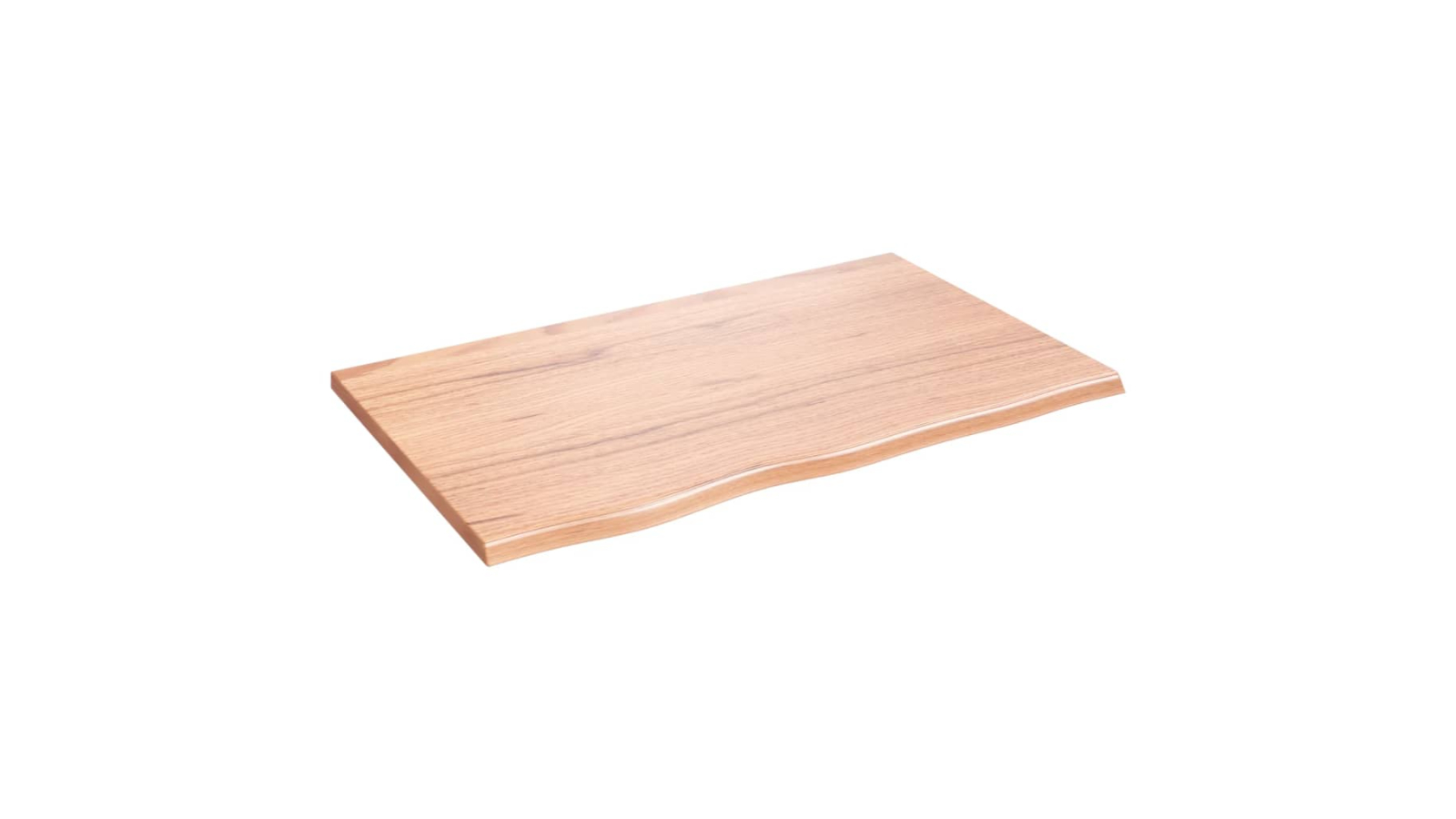 vidaXL Light Brown Treated Solid Wood Oak 80 x 50 x 2cm Wall Shelf