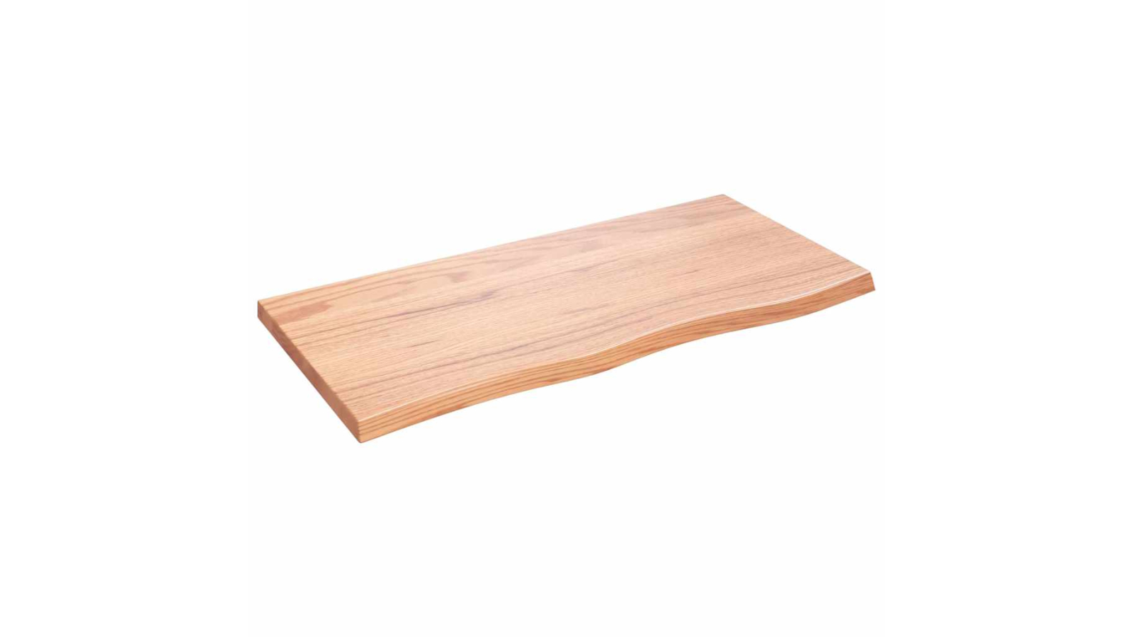 vidaXL Light Brown Treated Solid Wood Oak Wall Shelf - 100 x 50 x 40cm