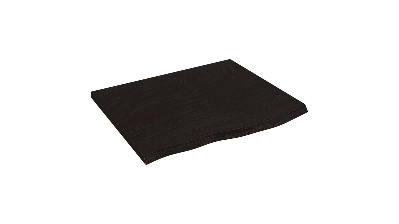 vidaXL Dark Brown Treated Solid Wood Oak 60 x 50 x 2cm Wall Shelf