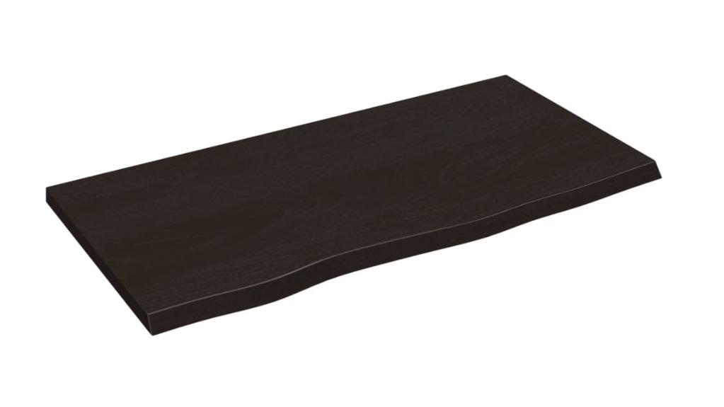 vidaXL Dark Brown Solid Wood Oak 80 x 40 x 2cm Wall Shelf