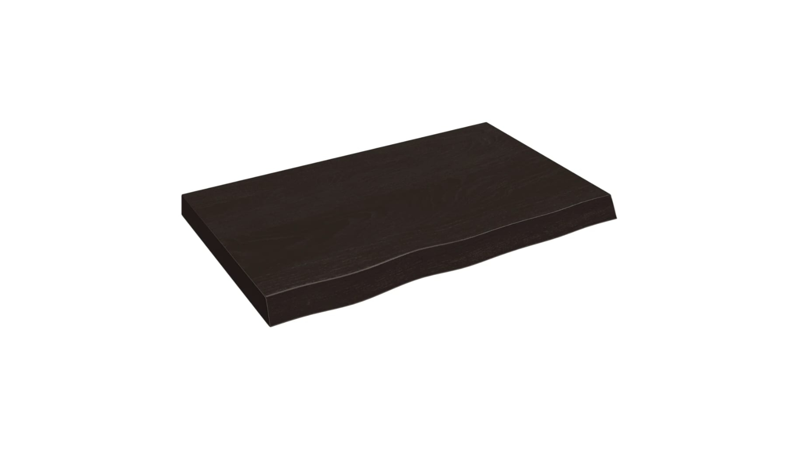 vidaXL Dark Brown Treated Solid Wood Oak 80 x 50 x 2-6cm Wall Shelf