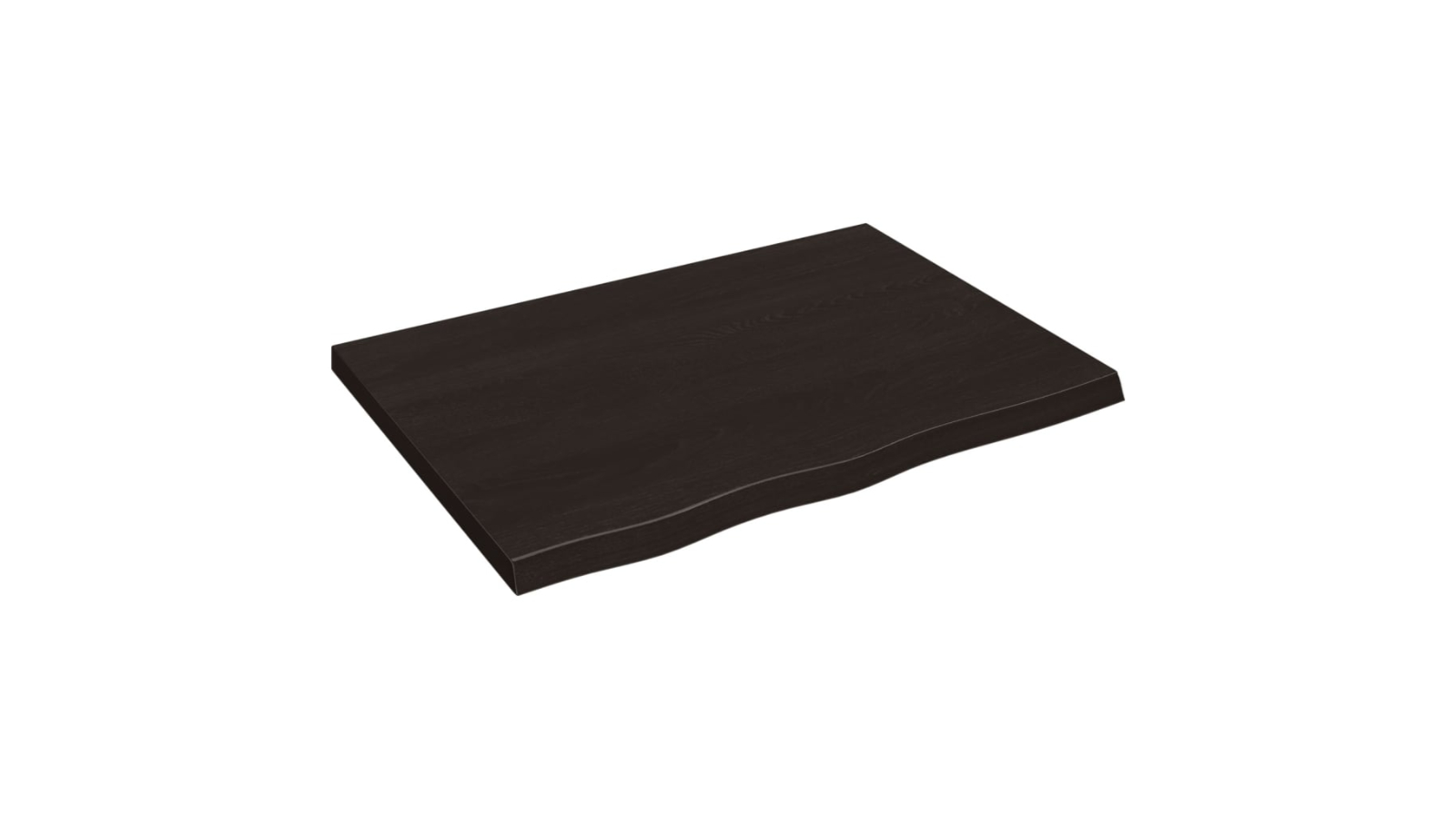 vidaXL Dark Brown Treated Solid Wood Oak 80 x 60 x 2-4cm Wall Shelf