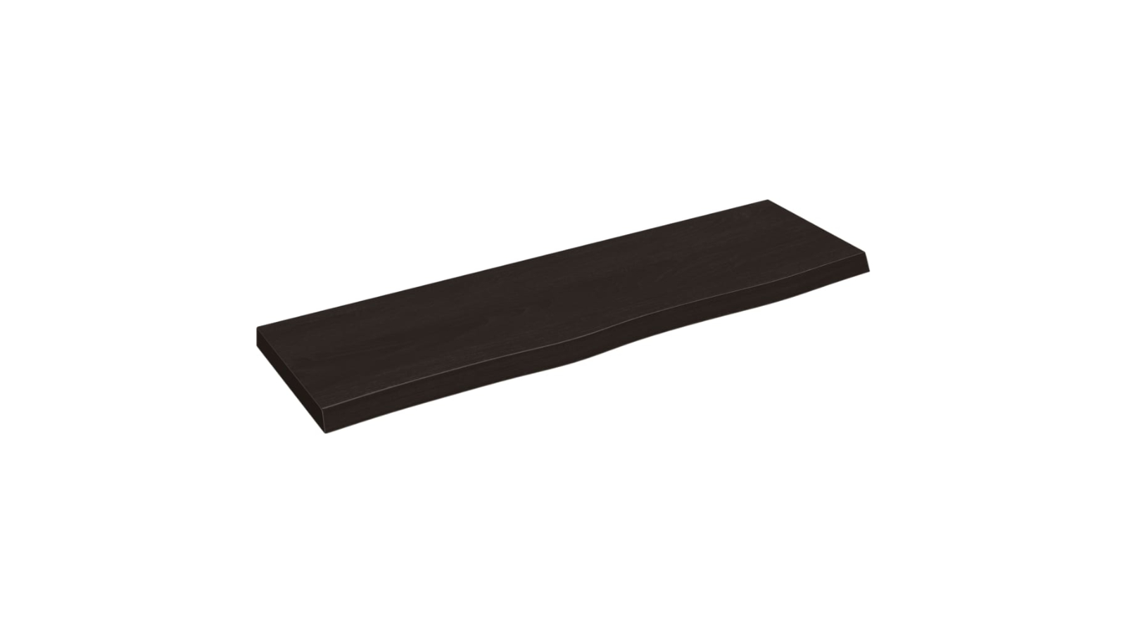 vidaXL Dark Brown Treated Solid Wood Oak 100 x 30 x 2-4cm Wall Shelf