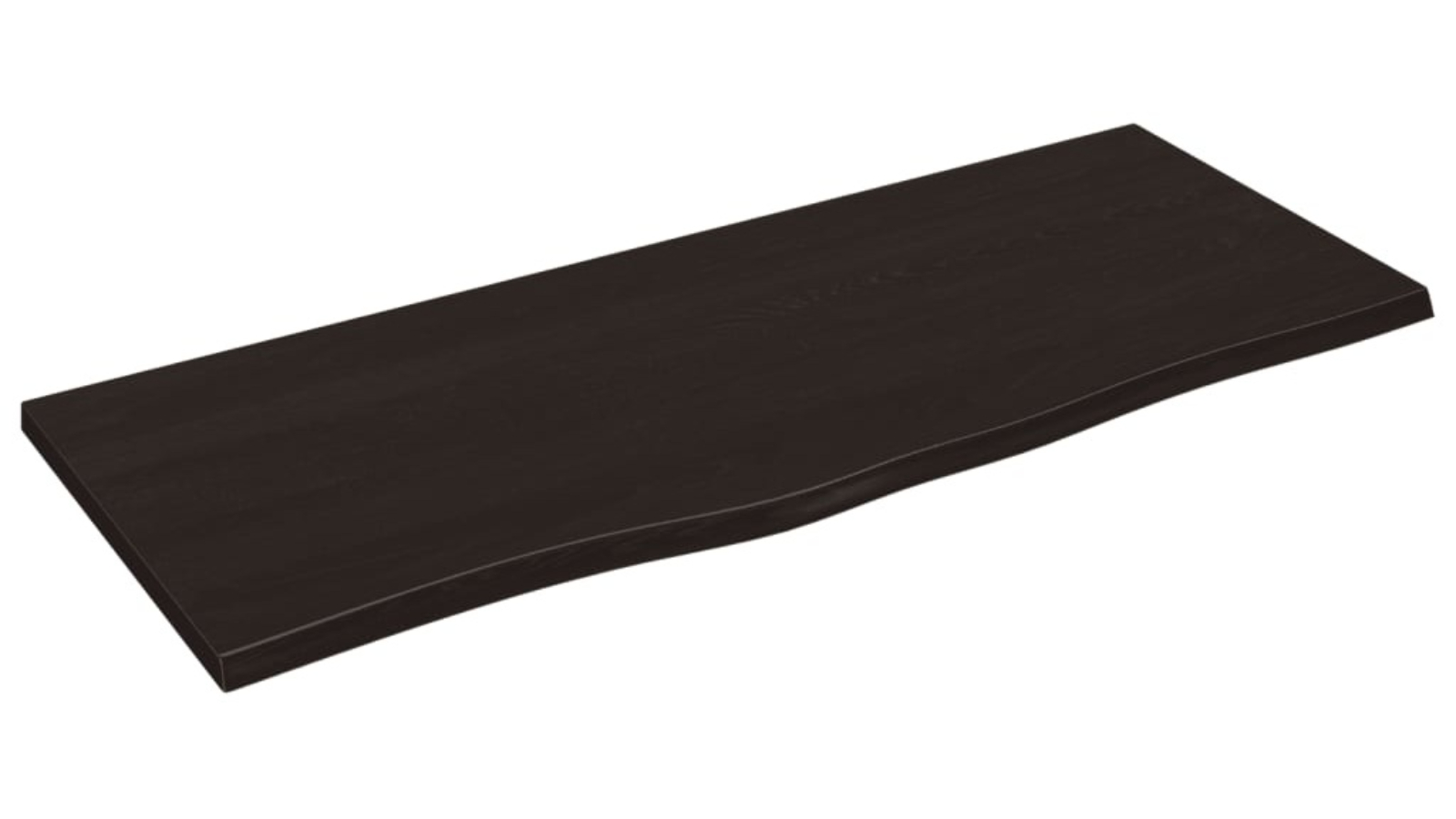 vidaXL Dark Brown 100 x 40 x 2cm Treated Solid Wood Oak Wall Shelf
