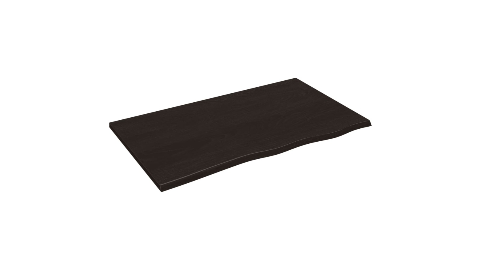 vidaXL Dark Brown Treated Solid Wood Oak 100 x 60 x 2cm Wall Shelf