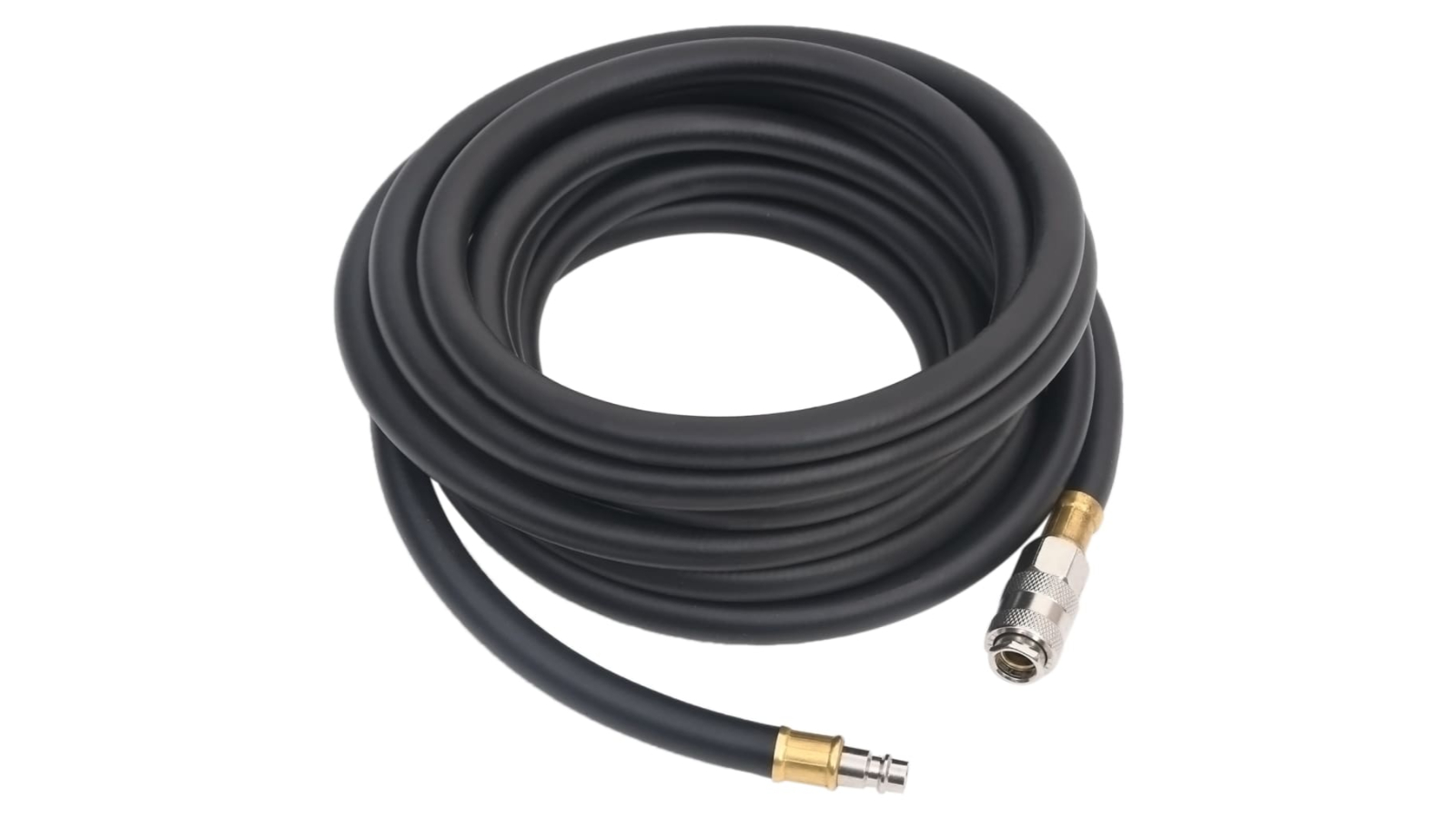 vidaXL Black Rubber and PVC Hybrid Air Hose - 2metre