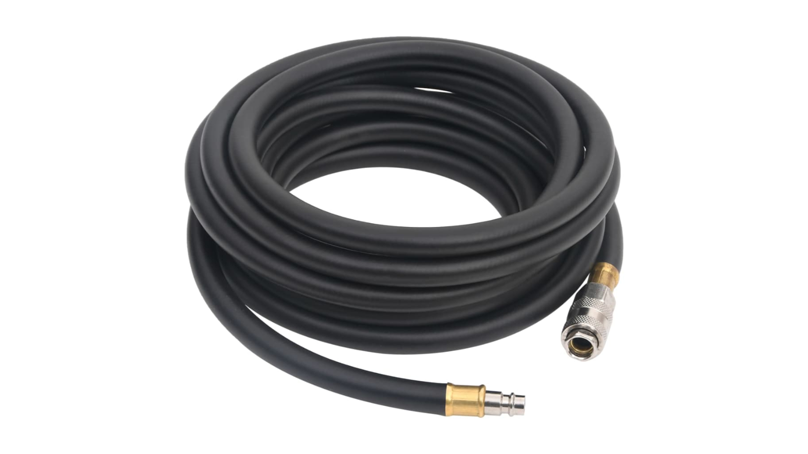 vidaXL Black Rubber and PVC Hybrid Air Hose - 5metre