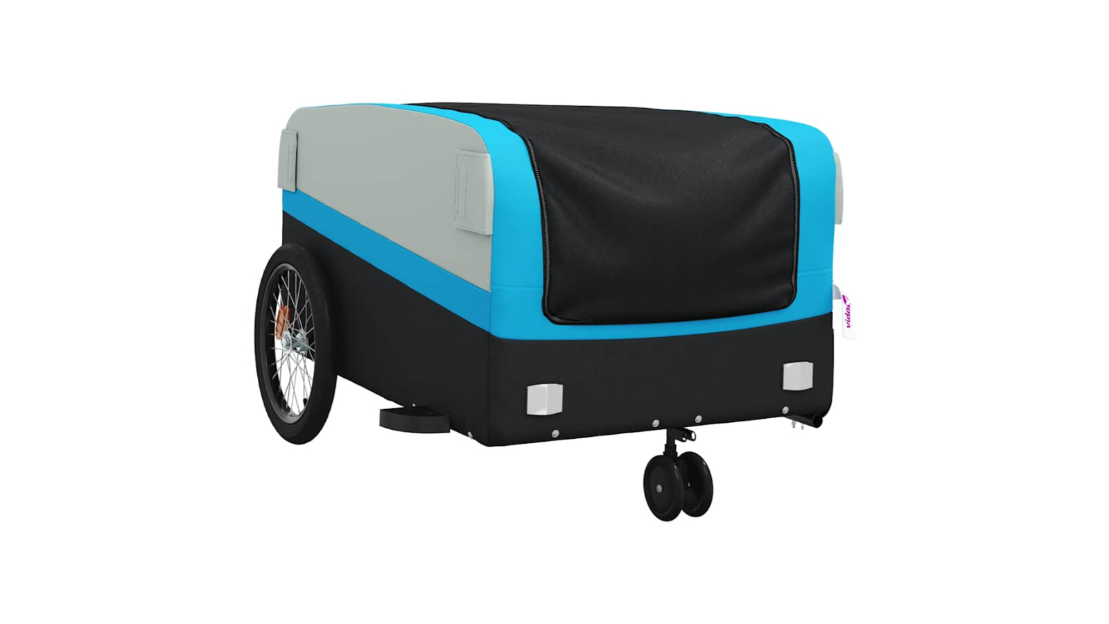 vidaXL 45kg Black/Blue Bike Trailer - 138 x 69 x 58cm