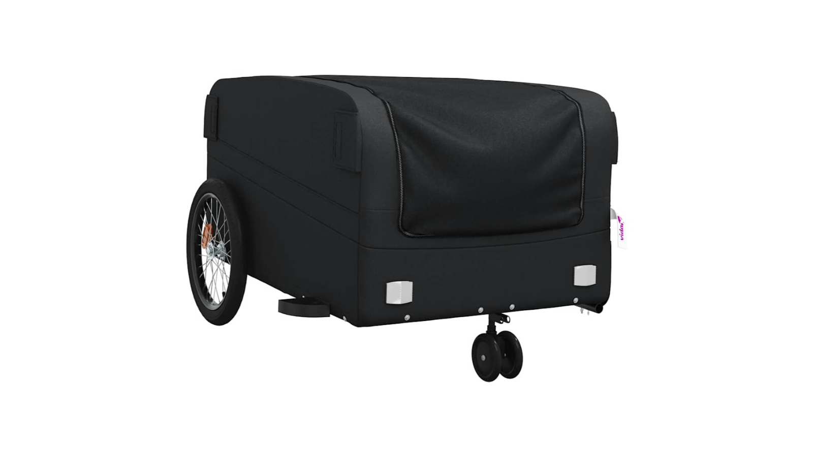 vidaXL 45kg Iron Black Bike Trailer - 138 x 69 x 58cm