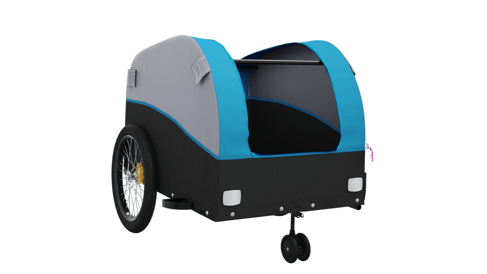 vidaXL 45kg Black/Blue Bike Trailer - 63 x 126 x 63cm