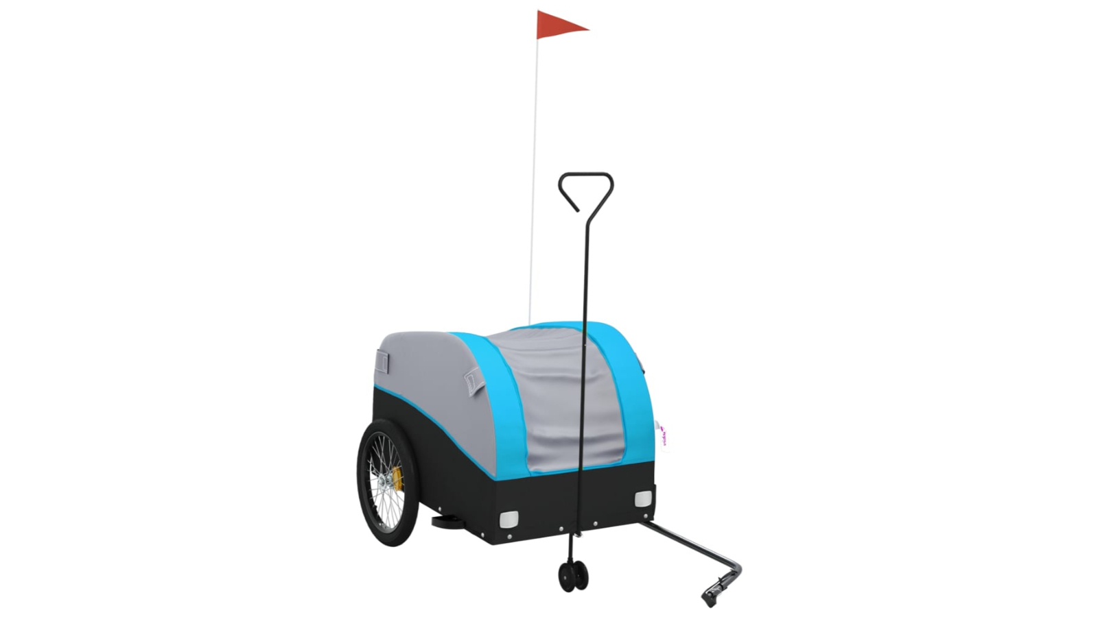 vidaXL 45kg Iron Black/Blue Bike Trailer -  68 x 133 x 68cm