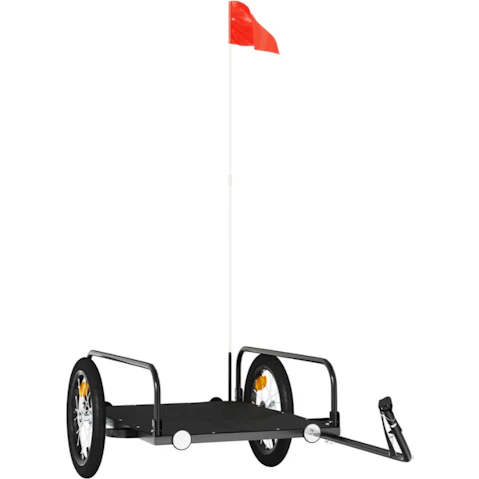 vidaXL Iron Black Bike Trailer - 126 x 63 x 34cm
