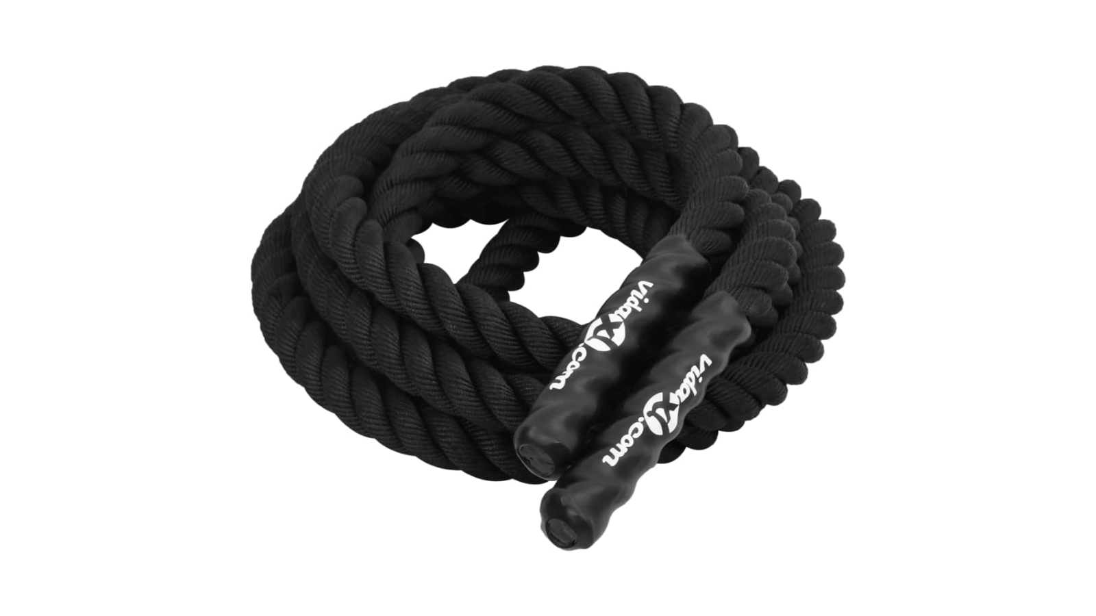 vidaXL Black Polyester Battle Rope - 6m