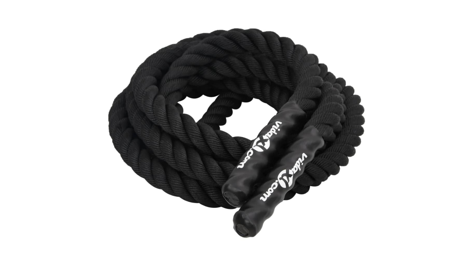 vidaXL Black Polyester Battle Rope - 9m