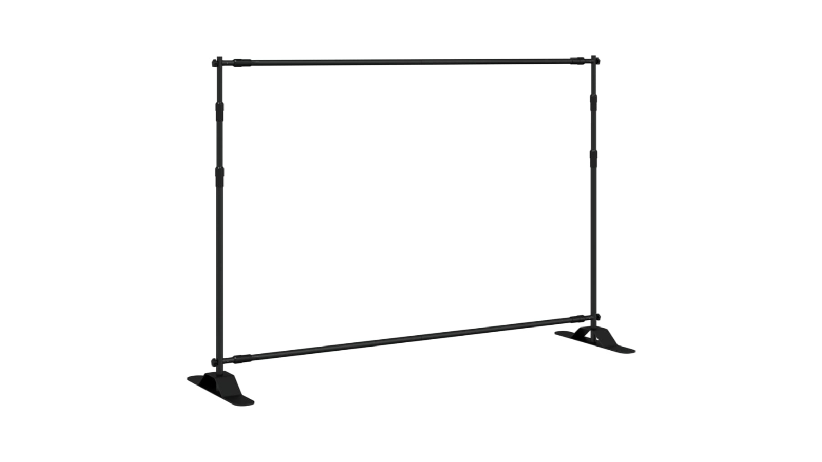 vidaXL 2 Piece Black Steel Backdrop Stand - 305 x 243cm