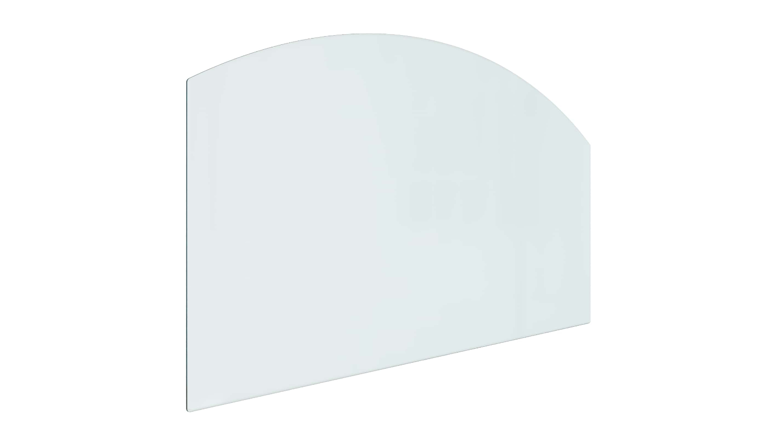vidaXL Transparent 100 x 60cm Glass Plate Fireplace