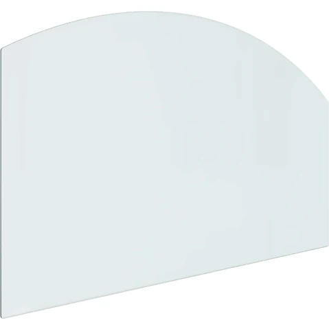 vidaXL Transparent 100 x 60cm Glass Plate Fireplace