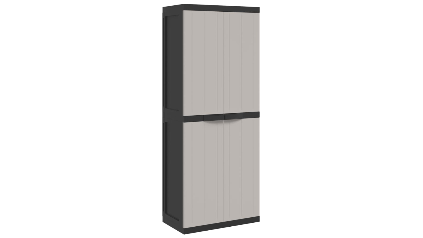 vidaXL Grey/Black Polypropylene Outdoor Storage Cabinet - 31 x 31cm