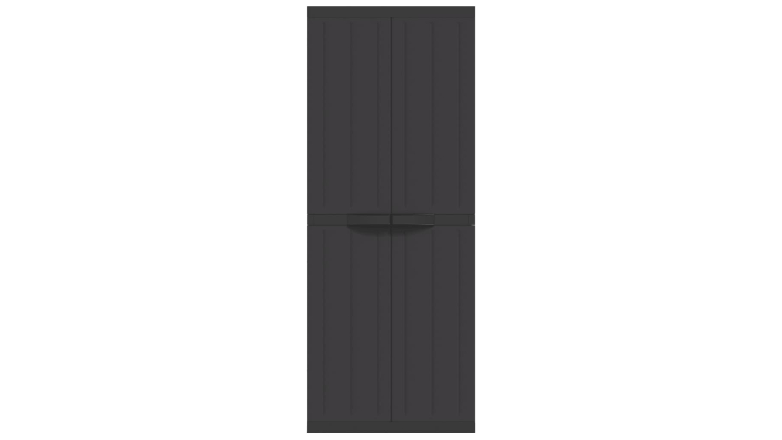 vidaXL Black Polypropylene Outdoor Storage Cabinet - 63 x 31cm