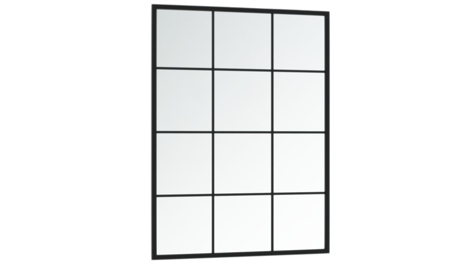 vidaXL 2 Piece Black Metal 80 x 60cm Wall Mirror