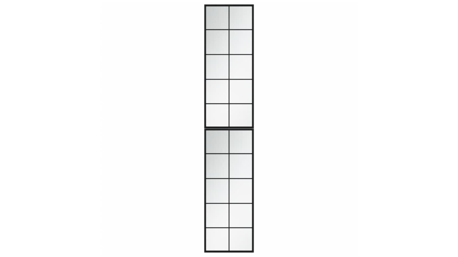 vidaXL 2 Piece Black Metal 100 x 40cm Wall Mirror