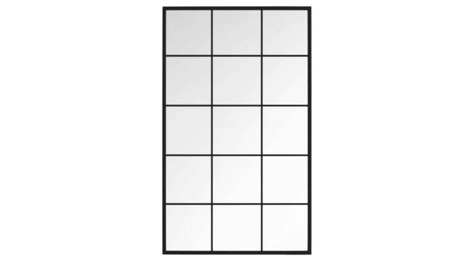 vidaXL 4 Piece Black Metal 100 x 60cm Wall Mirror