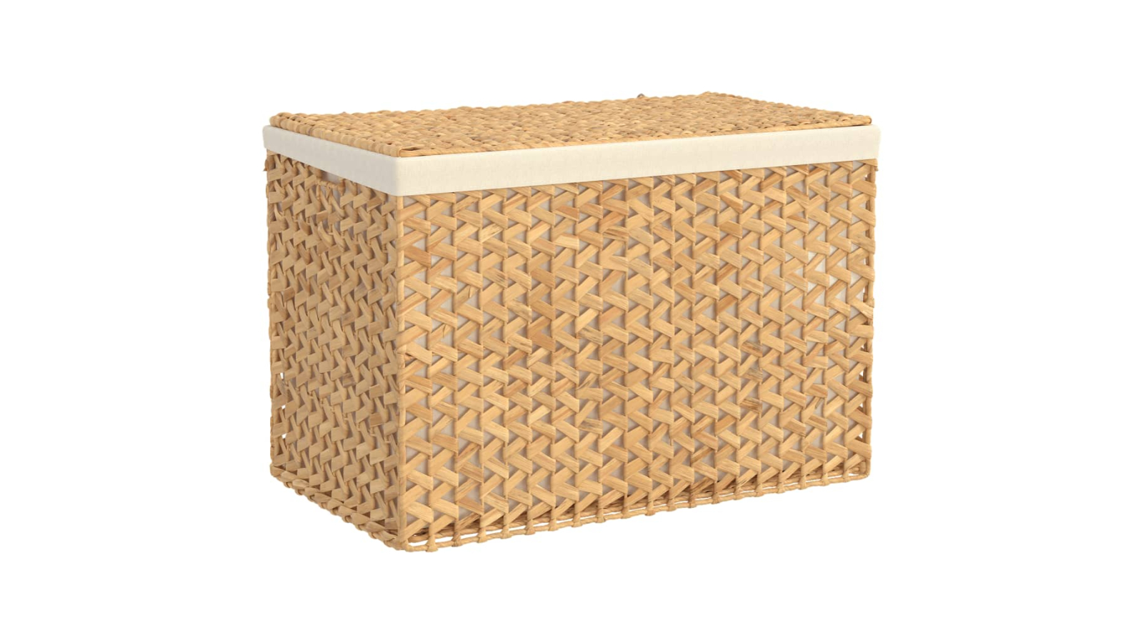 vidaXL Water Hyacinth 75 x 42.5 x 52cm Laundry Basket with 3-Section