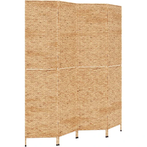 vidaXL 4-Panel Water Hyacinth 163 x 180cm Room Divider